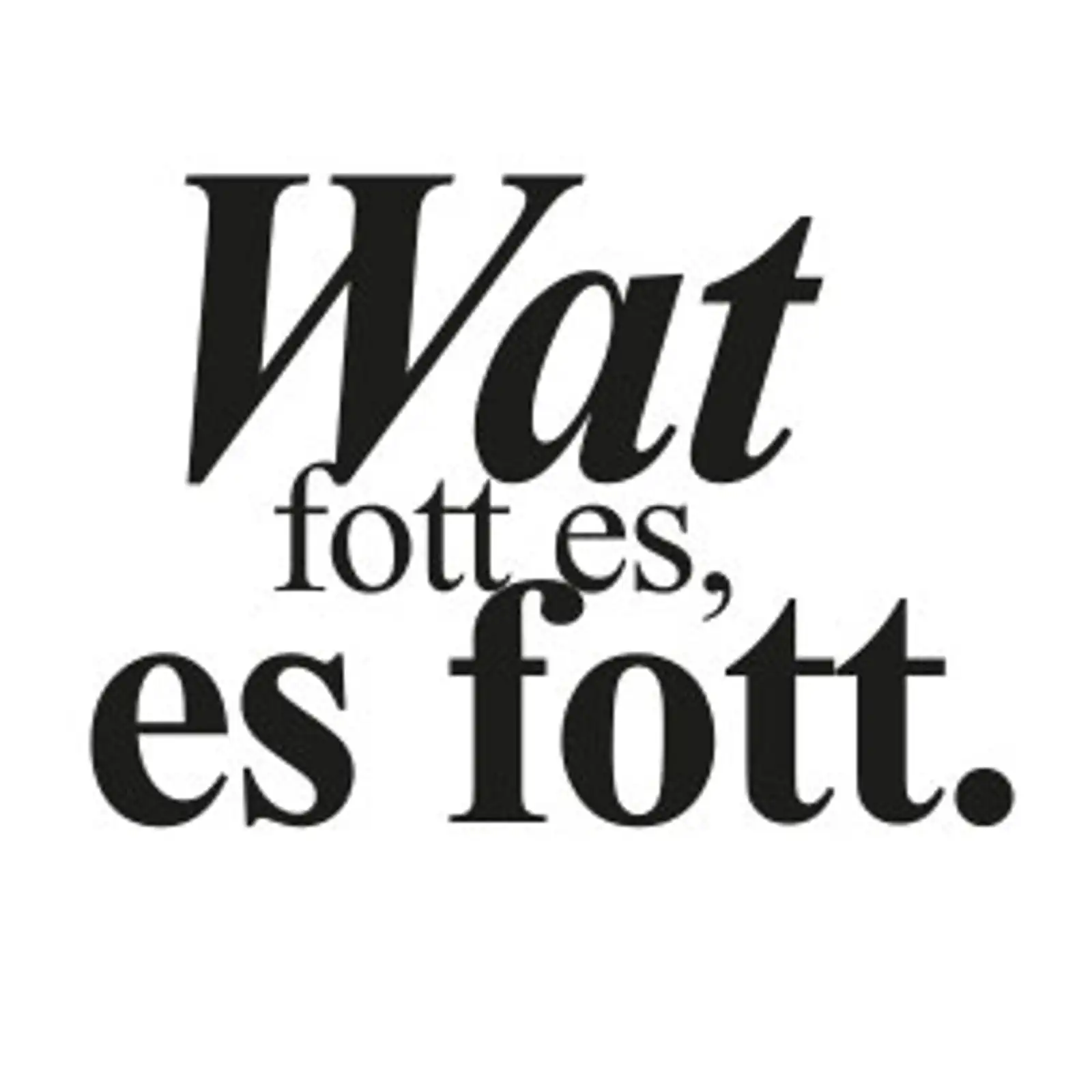 Thumbnail: typoBILD "Wat fott es, es fott!"