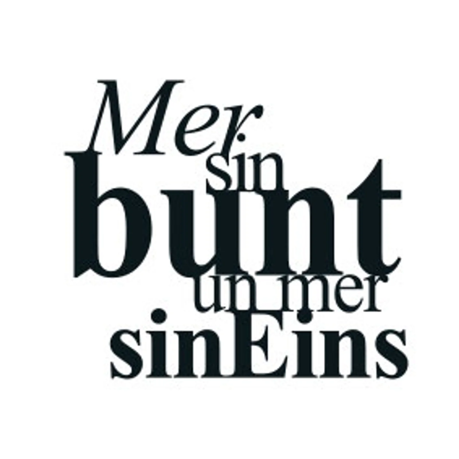 typoBILD "Mer sin bunt un mer sin Ens!"