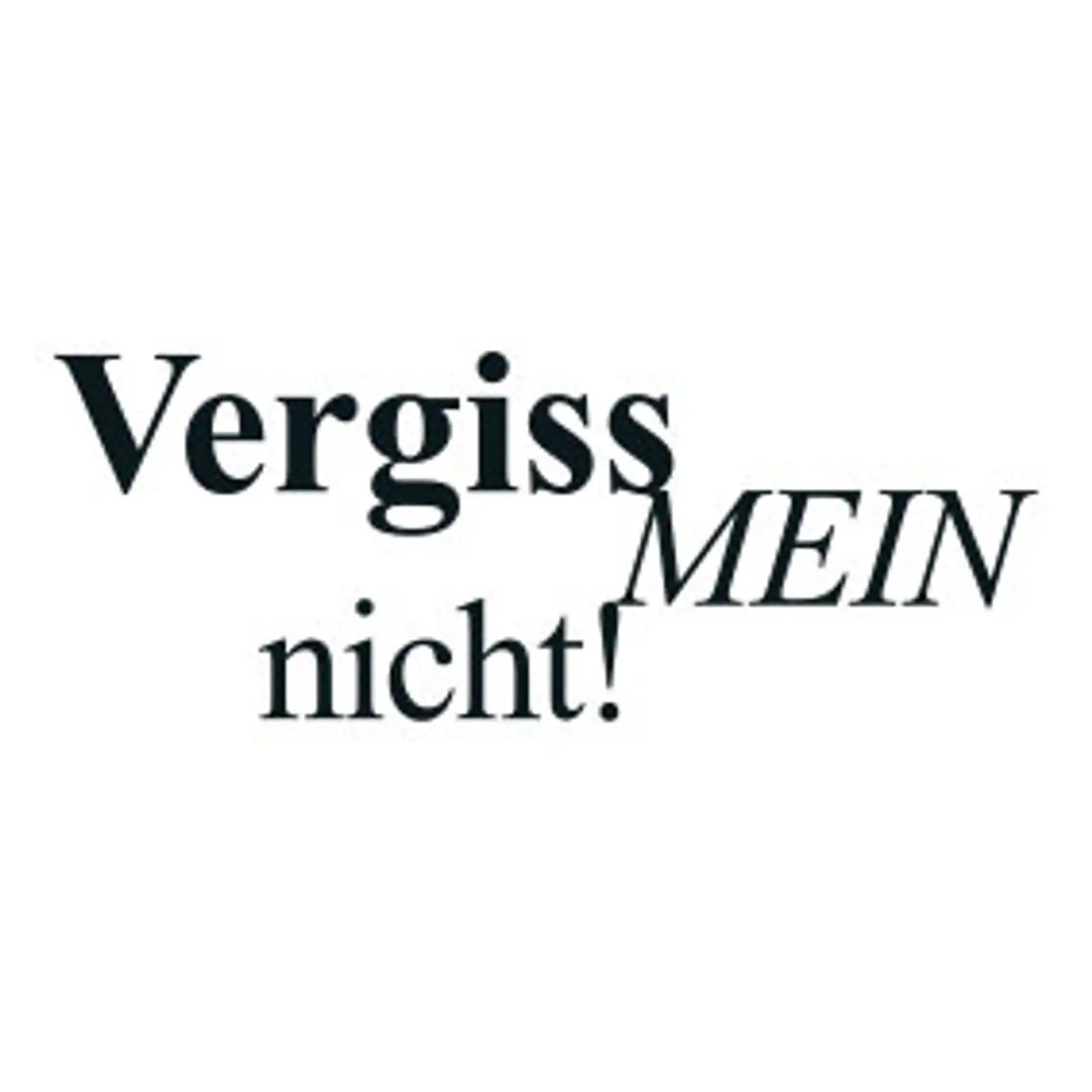 Thumbnail: typoBILD "Vergiss mein nicht"