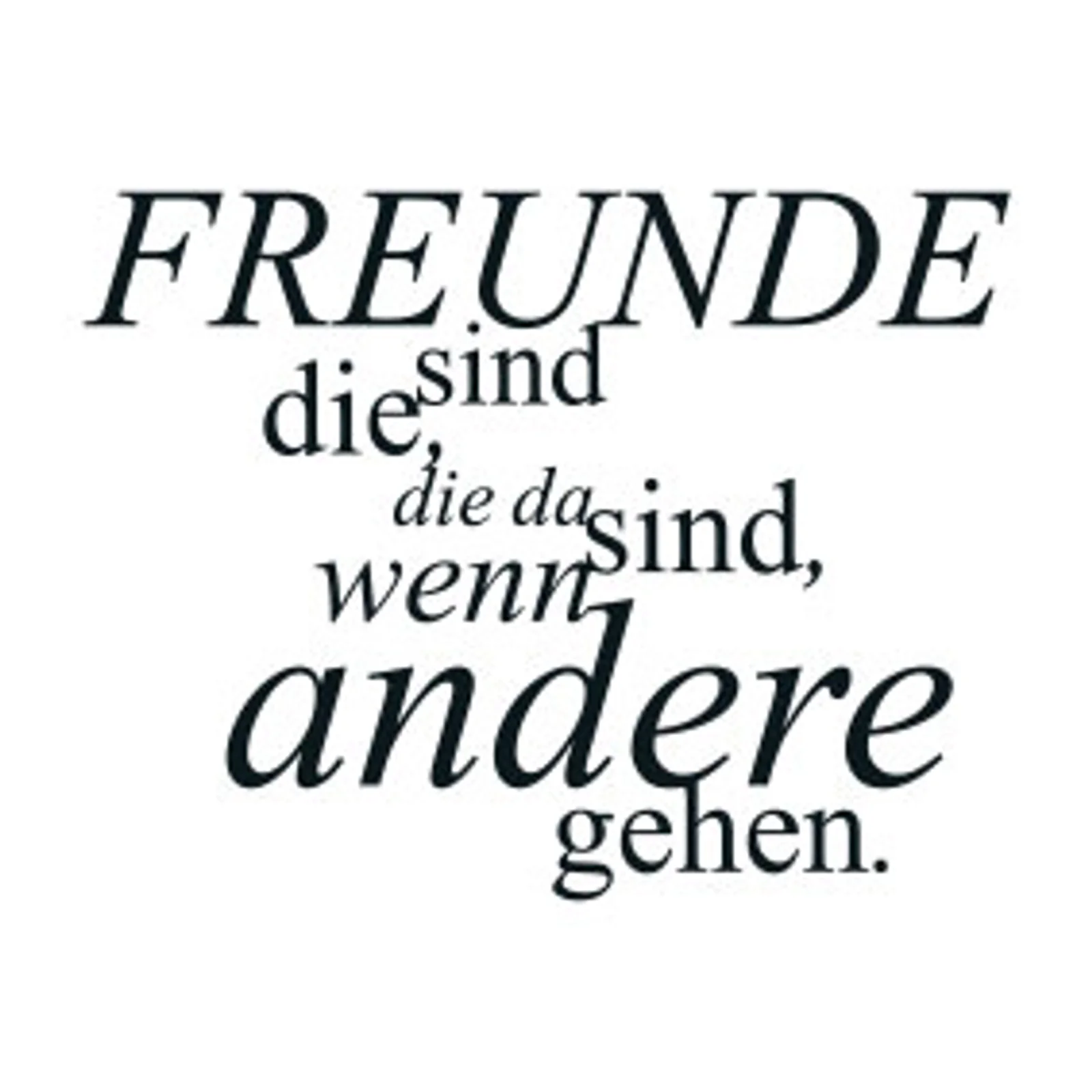 typoBILD "Freunde sind die, die da sind, wenn andere gehen!"
