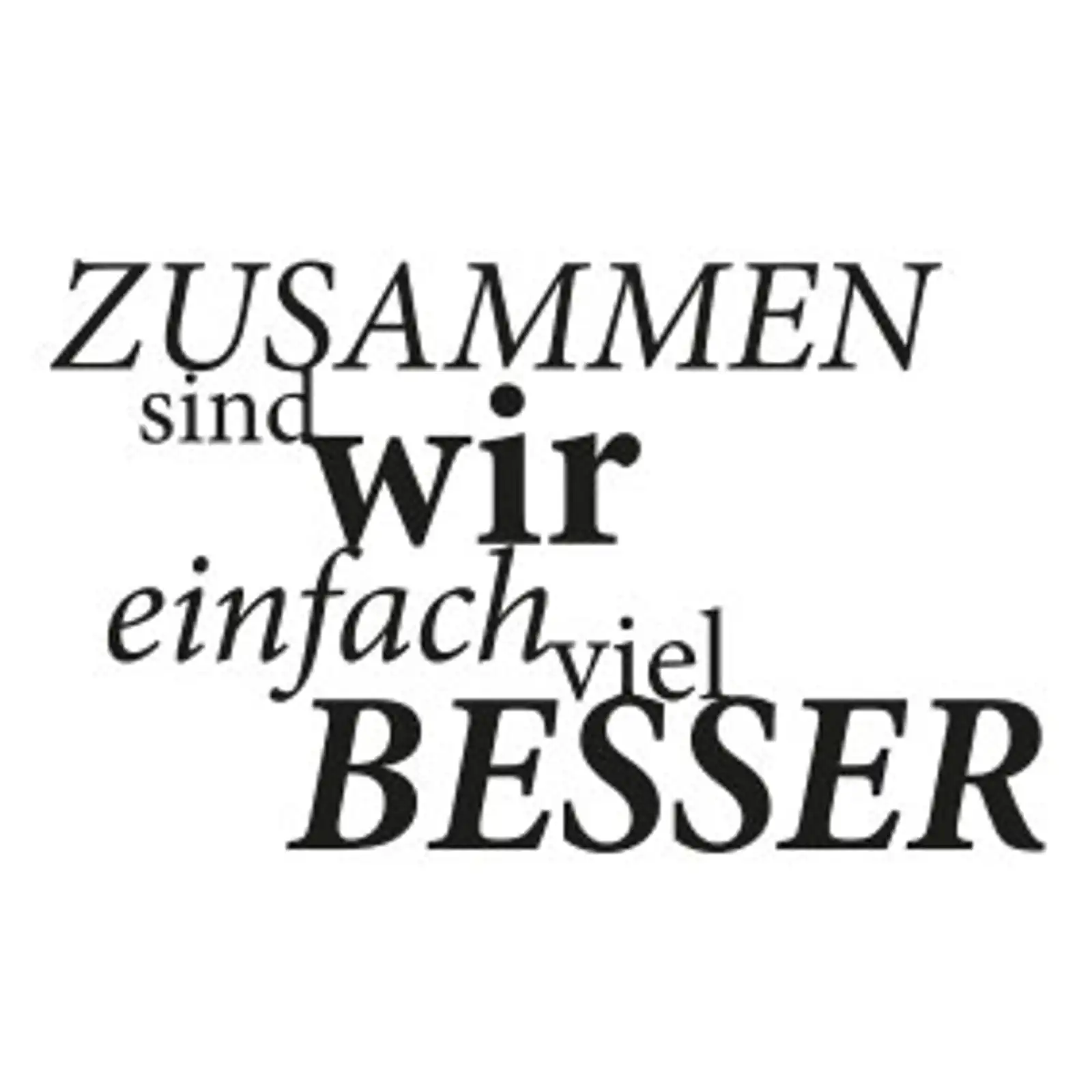 Thumbnail: typoBILD "Zusammen sind wir einfach viel besser!"