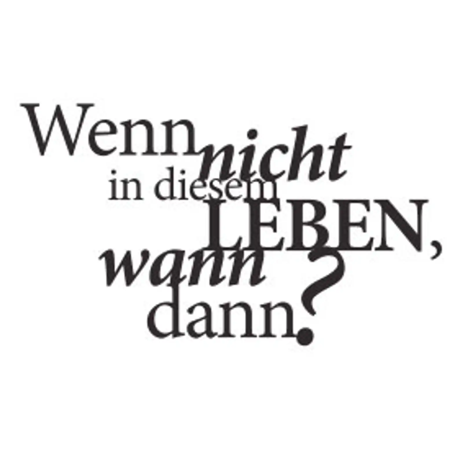 Thumbnail: typoBILD "Wenn nicht in diesem Leben, wann dann?"
