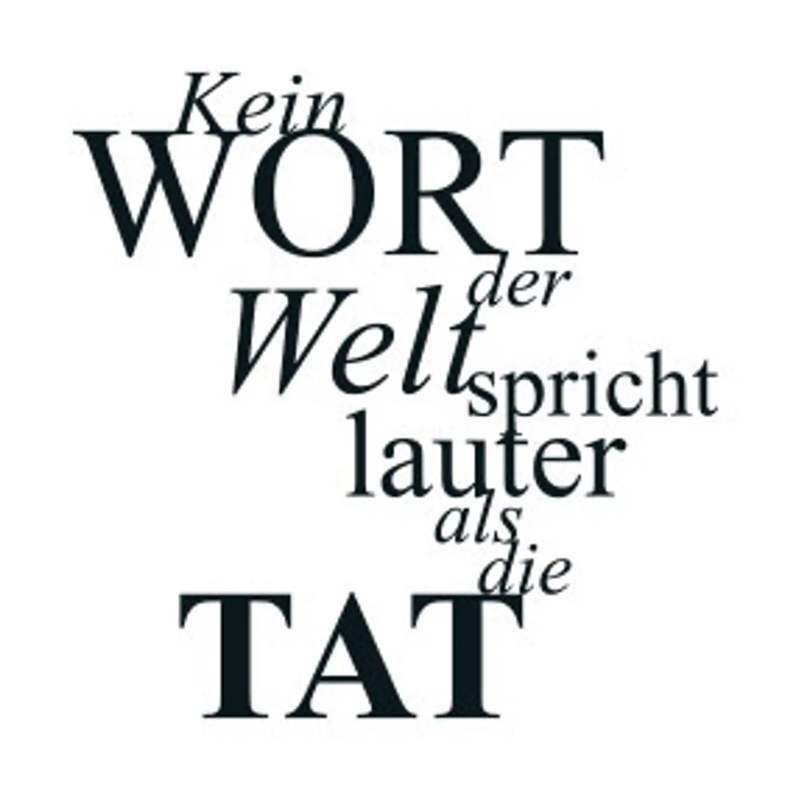 Thumbnail: typoBILD "Kein Wort der Welt spricht lauter als die Tat!"